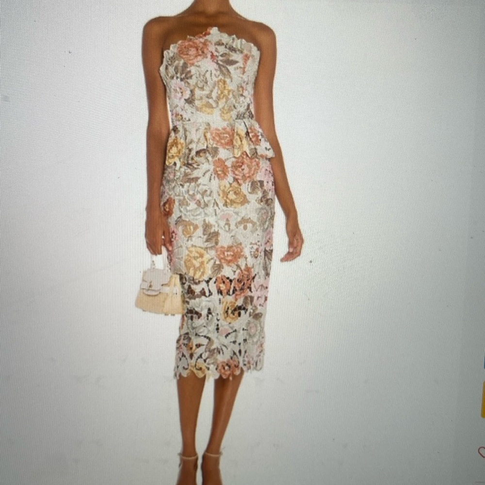 Elliatt strapless floral dress M
